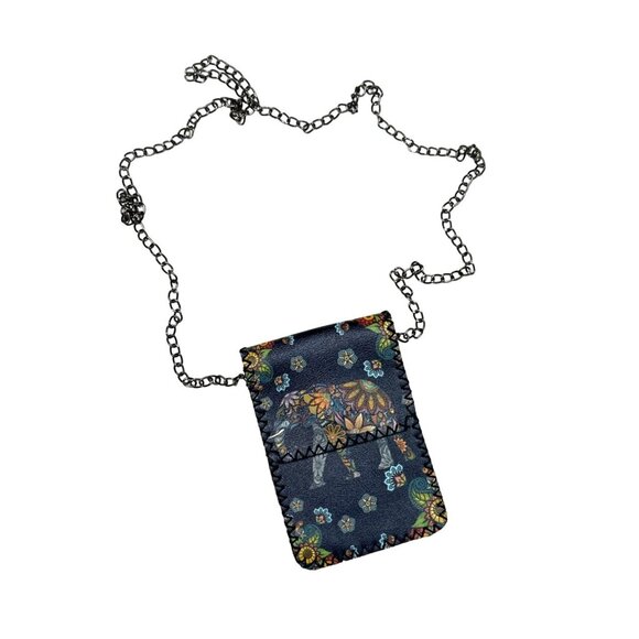 Small Minimalist Crossbody Colorful Floral Elephant Boho Gypsy Purse - Picture 1 of 6